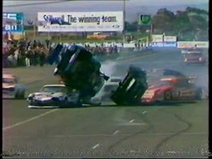 Old School Classic Vintage 80s Car Racing Crashes