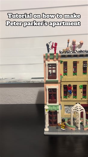 Peter parker’s apartment lego moc tutorial #lego #peterparker #legospiderman #spiderman #legomoc