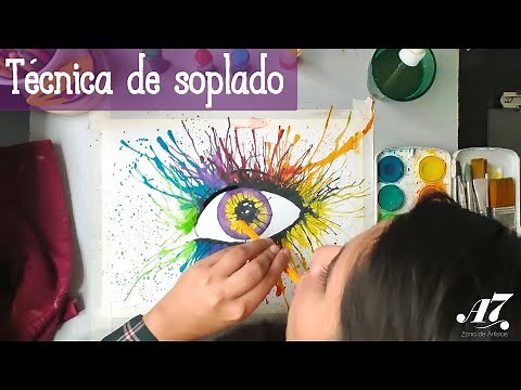 Técnica de soplado | Pintura (muy fácil)