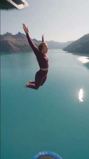 She JUMPED From a Helicopter Into the Ocean! 😱🚁 #shorts #extremesports #helicopterjump