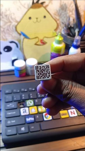 Turning My Keyboard Key into a Working QR Code! ⌨️📲#DIY #keyboardart#customkeyboard #Pinterest#viral