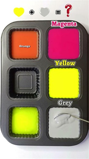 😍🎨 The magic of mixing 3 colors Magenta + Yellow + Grey and it's amazing.