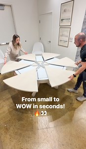 From Small to WOW ✨ Transforming Expandable Table in Seconds! #ExpandableTable #SmartFurniture #SpaceSavingDesign #ModernLiving #customfurniture #FurnitureDesign #HomeGoals #InteriorInspo #LuxuryFurniture #furniturereels | Brick and Mortarless Furniture