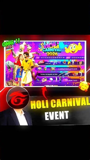 New Holi Carnival Event!! 🥰😱 #shorts #freefire #holi