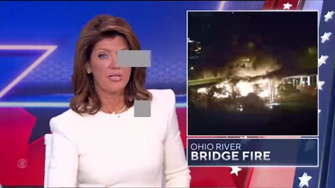 A massive fire shut down the Daniel Carter Beard Bridge that connects Ohio and Kentucky. No injuries were reported and the cause of the blaze is under investigation. | CBS Evening News
