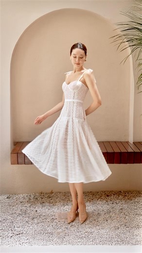 DOUBLEWOOT on Instagram: "NEW IN// Introducing the Dianelle Corset Lace Midi ,where timeless romance meets modern allure. Designed with intricate lace panels, a flattering corset-inspired bodice, and playful tie-shoulder straps, it moves beautifully with every step. In white, it radiates ethereal elegance perfect for daytime charm, while in black, it exudes evening sophistication with a sultry edge. One silhouette, two moods—made to carry you from sunlight to starlight. ✨ SHOP NOW at www.double-