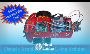 Mind Luster - Learn Electronics Projects – Obstacle Avoiding Robot Using Ultrasonic Sensor Arduino