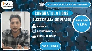 Check out Pranav's firsthand experience at Jspiders Rajajinagar and their journey to placement success  Get inspired and discover the keys to unlocking your dream career ✨ . . . . . . . #JspidersRajajinagar #PlacementSuccess #jspidersrajajinagar #bachelorsofengineering #mechanicalengineering #systemengineer #2021 #saveethaschoolofengineering | JSpiders Rajajinagar | Facebook