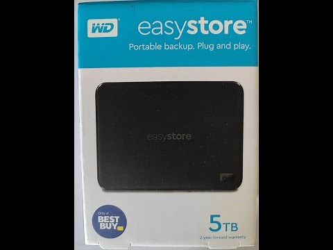 WD EasyStore 5TB external drive unboxing and testing