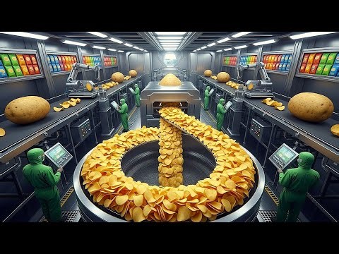 Inside the Giant Chip Plant: How Perfect Crispy Potato Chips Are Mass-Produced (Full Process)