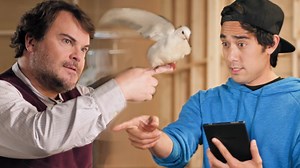 840K views · 10K reactions | Never get in a MAGIC DUEL with Jack Black He picked up some new tricks while making his upcoming movie #HouseWithAClock with @realeliroth and @owenvaccaro #JackvsZach #ad | Zach King | Facebook
