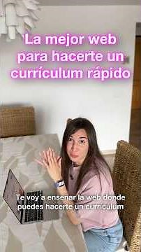 Mejor web para hacer un #curriculum rápido, bonito y efectivo 💥