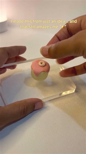 Mini cake key ring #clay #clayart #handmade #diy