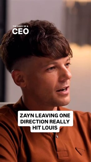 The Diary Of A CEO. on Instagram: "The moment Zayn left One Direction changed everything. Comment “Louis” and I’ll personally DM you our conversation. Louis Tomlinson opens up about the day Zayn left One Direction, and the impact it had on him. He admits he wishes Zayn had told him beforehand and wonders if he ever looks back and regrets the decision. Do you think Zayn ever regrets leaving One Direction? Credit: @louist91 x @thediaryofaceopodcast"