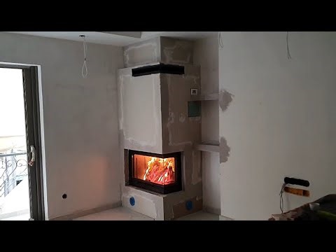 Εγκατάσταση σε ενεργειακό τζάκι και επένδυση από γυψοσανίδα πυράντοχη με αεραγωγό tunnel