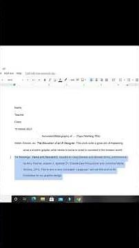 How To Format a Hanging Indent