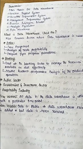 Data warehouse architecture notes# engineering #dwdm #btech