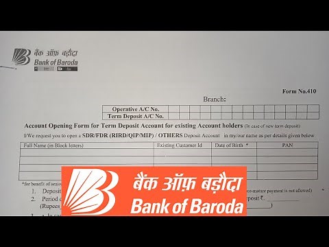 How to Fill Bank Of Baroda Fixed Deposit Form in 2026 ?