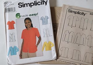 Vintage 90s Blouse Sewing Patterns for Womens Tops, Simplicity 8075 Misses Size 12 14 16 Uncut - Etsy Australia