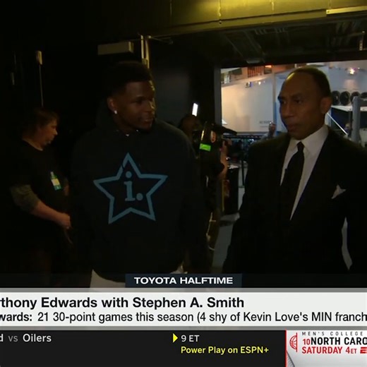 Stephen A. Smith and Anthony Edwards walk and talk ahead of Milwaukee Bucks-Minnesota Timberwolves 🔥 | NBA on ESPN
