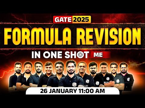 Target GATE 2025 Formula Revision in One Shot | GATE 2025 Mechanical Engineering