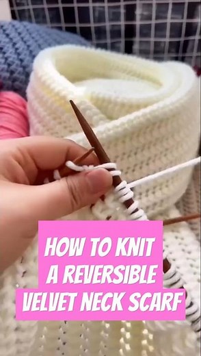 Crochet tutorial for a double sided velvet scarf