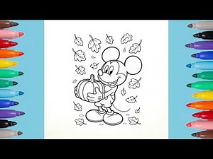 Mickey's Halloween Treat Coloring Pages 🎃 🍬 | Mickey Mouse Happy Halloween 🎃