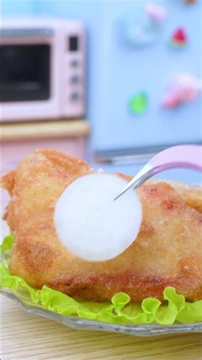 Mini Crispy Fried Meat🥩 Satisfying ASMR | Mini Food #shorts #asmr #miniature #minifood
