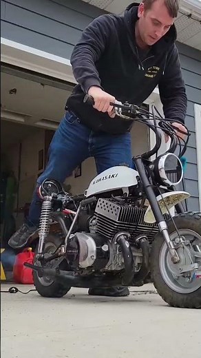 KV400 Two Stroke Mini Motorcycle Kick Starting 🔥💯💯