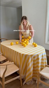 When life gives you lemons 🍋 my favorite dinner party every year! #lemon #lemontheme