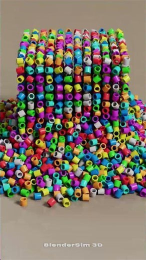 Giant to Tiny Beads Dropping in Blender ✨ So Satisfying!