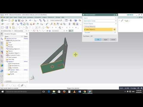 Siemens Nx Basic structural analysis with NX NASTRAN solver in NX10 siemens