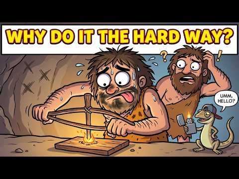How did prehistoric humans harness fire in an era without lighters?