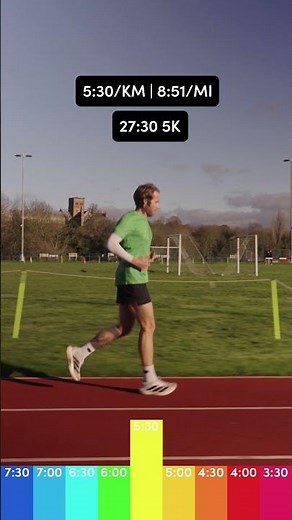 What different 5K paces look like 🏃