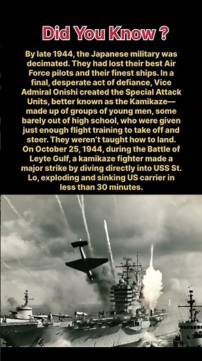 How Japan Sank a U.S. Carrier |Kamikaze That Destroyed USS St. Lo (1944) WWII