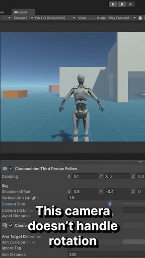 Unity 6 tips: Cinemachine Third person aim camera #gamedev #unitytips #unity3d #unitylearn