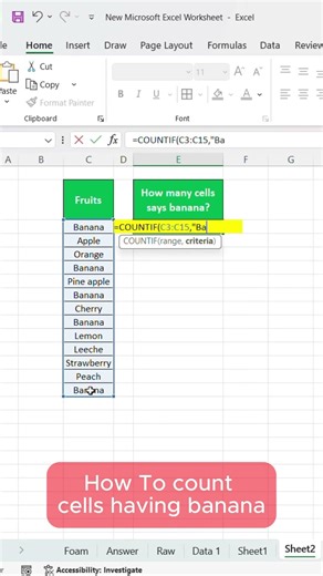 Excel COUNTIF Trick 🔥 | Count Same Names in Seconds #Shorts #excel #explore