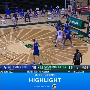 David Roddy bangs down low in the post and grabs the offensive rebound and nails the put back. | CBS Sports