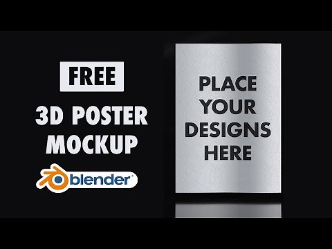 Free 3D Poster Mockup (Wind effects + 360°)