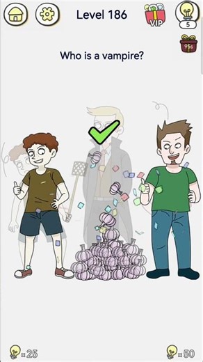 Brain Out 2 Level 186 to 187 | Can you pass it | #shorts #youtubeshorts #gaming #gwjatin