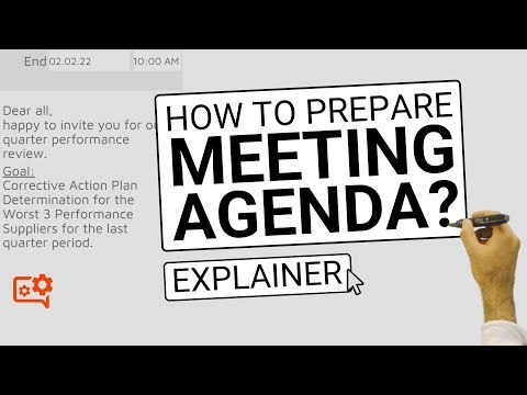 How to Prepare Meeting Agenda Step by Step ? I Explainer