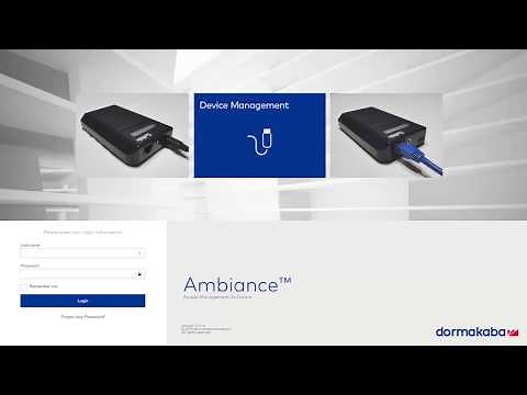 Ambiance: Access Management Software training - Device Management