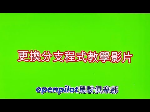 openpilot 轉換目標分支教學