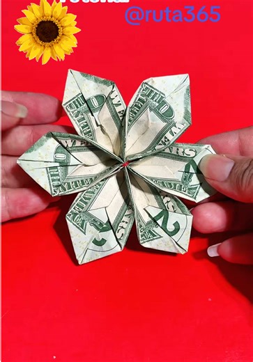 #Money Flower Tutorial #Flor hecha con 3 billetes de $20 dólares #ideas para un regalo de San Valentín Hecho Con Dinero #flor#flower💵🇺🇸🇲🇽❤️