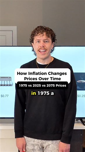 Money Coach Dave on Instagram: "These 2075 prices are insane. Inflation is the most underrated force in the economy, and once you see how fast prices compound, you’ll never look at money the same. This is what everyday essentials could cost in 50 years if inflation averages 3.66% again. #inflation #economics #costofliving #costoflivingcrisis #personalfinance"