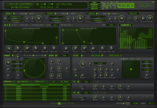 RAW-Kick 2 by Rob Papen - Kick Drum Generator Plugin VST VST3 Audio Unit AAX