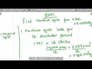 Find Machine Cycle in 8051 Microcontroller