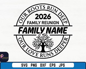 Family Reunion 2026 SVG PNG, Custom Family Name Reunion Design, Our Roots Run Deep Svg, Tree of Life Reunion, Matching Family Shirt Svg - Etsy