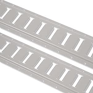 US Cargo Control Horizontal E Track, 5 Foot Length Cargo E Track, Powder Coated Finish, 12 Gauge Steel, Easily Secure Cargo in an Enclosed Van Trailer, 2 Pack