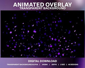 Animated Confetti Stream Overlay: Party Celebration (digital Download) - Etsy
